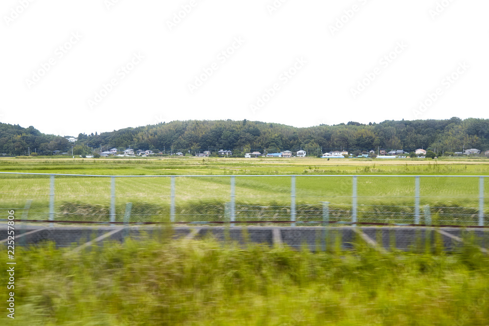 View train farmhouses in Japan