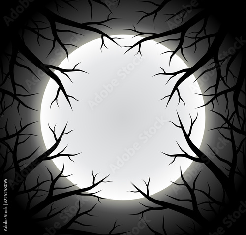 scary full moon background