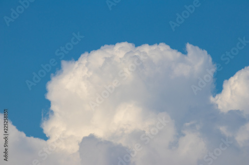white clouds with blue sky background 