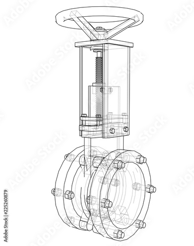 Industrial pipeline gate valve Concept