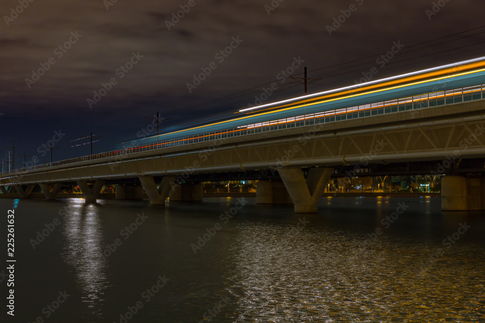 Train Crossing Bridge