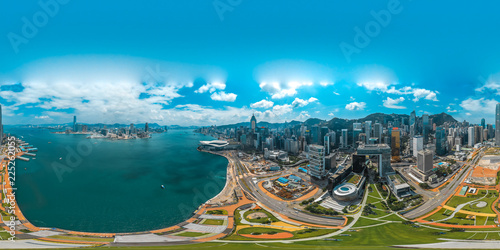 360 Aerial view panorama cityscape of Hong Kong, China  © YiuCheung
