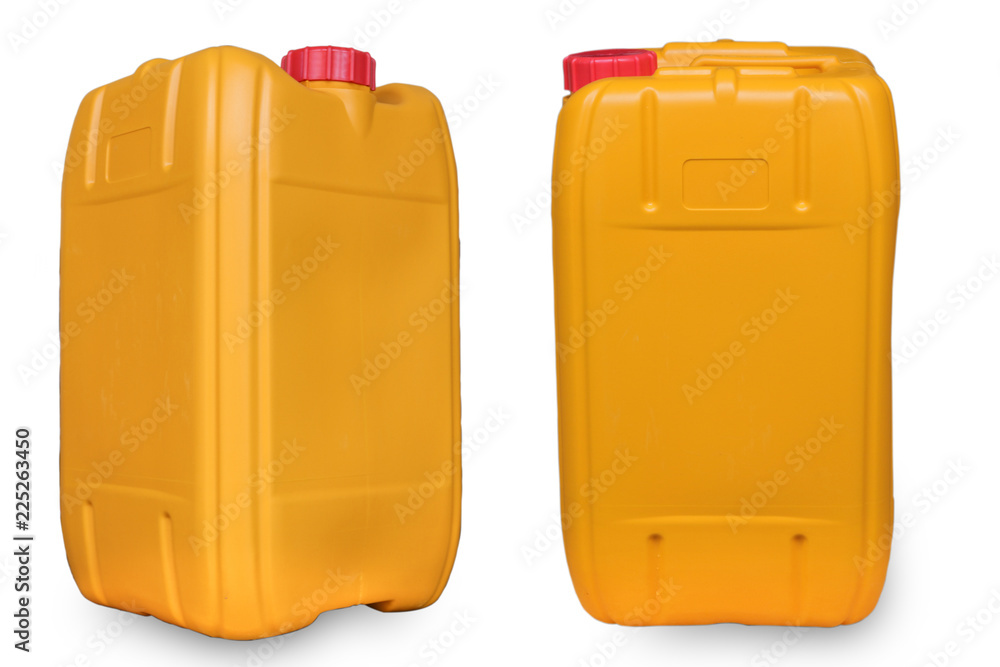 Yellow gallon of oil. Yellow gallon of oil.