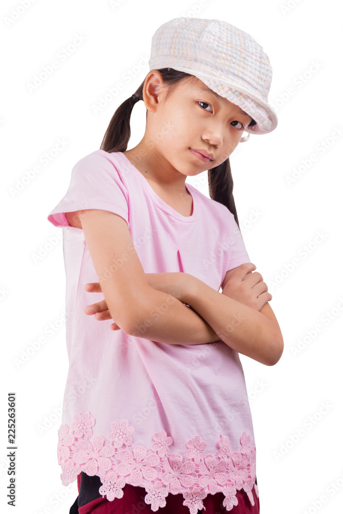 Cute little girl isolated in white background Cute little girl isolated in white background