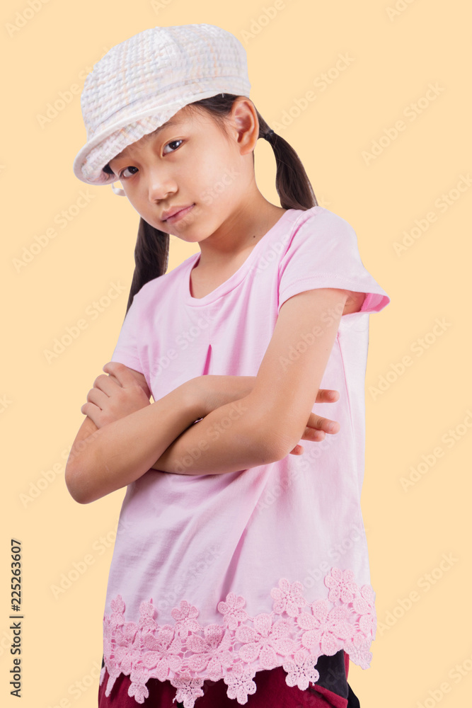 Cute little girl isolated in white background Cute little girl isolated in white background