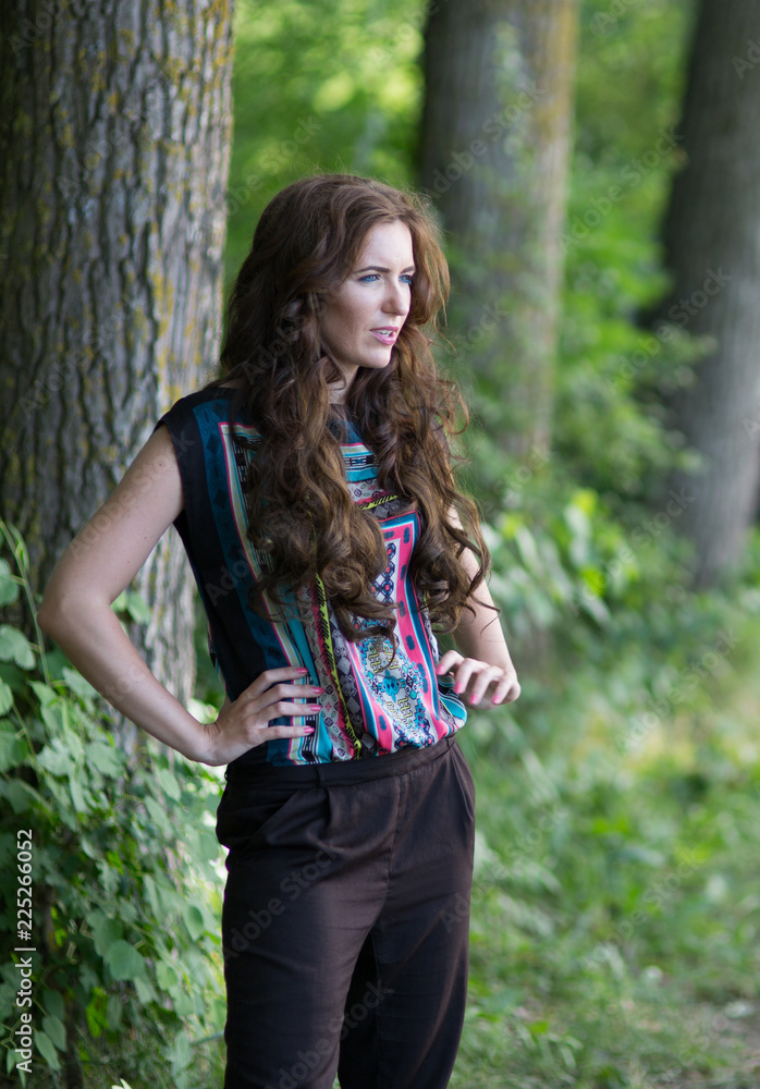 Young woman with long hair Young woman with long hair