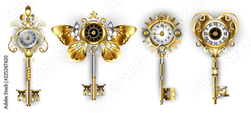 Antique keys with dials