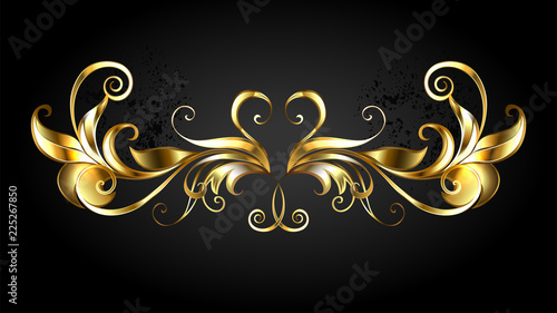 Golden antique frame scroll