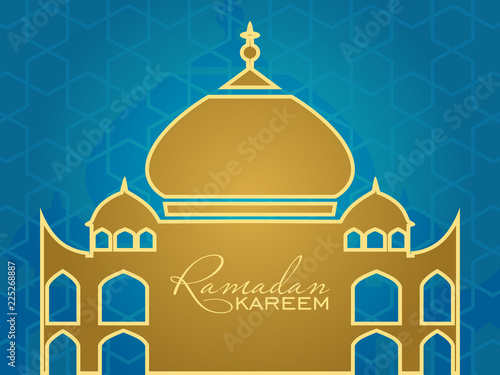Ramadan Kareem beautiful greeting card with arabic calligraphy which means ''Ramadan kareem ''