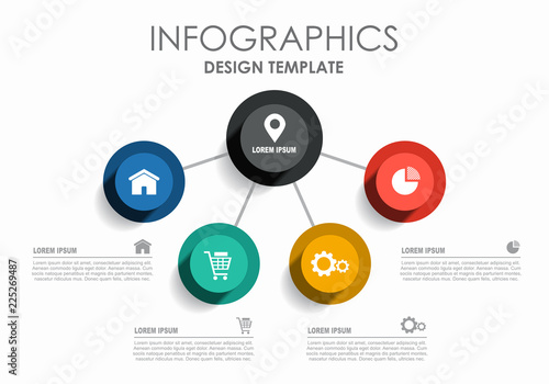 Infographic design template with place for your data. Vector illustration.