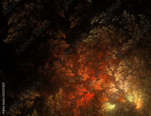 Autumnal abstract fractal background