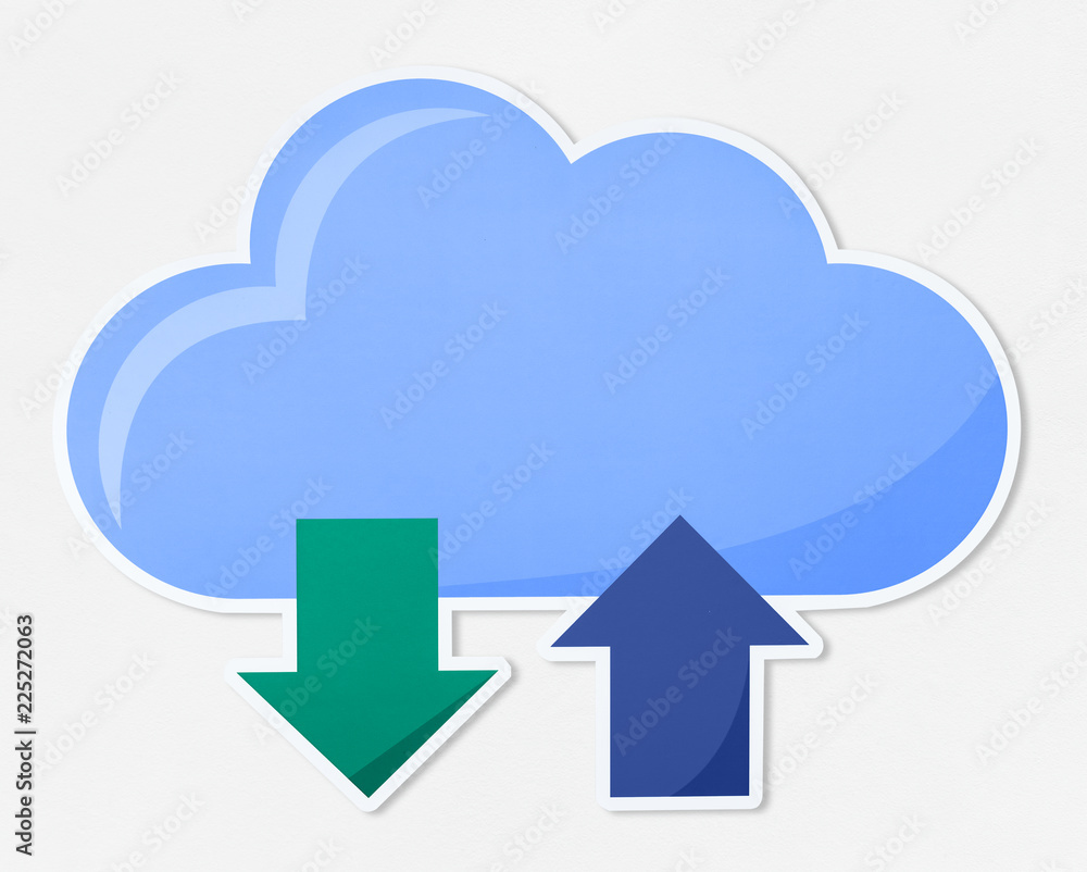 Cloud computing vector illustration icon Cloud computing vector illustration icon