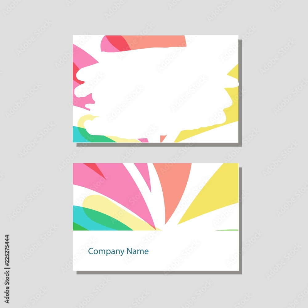 Abstract visit card in flat style