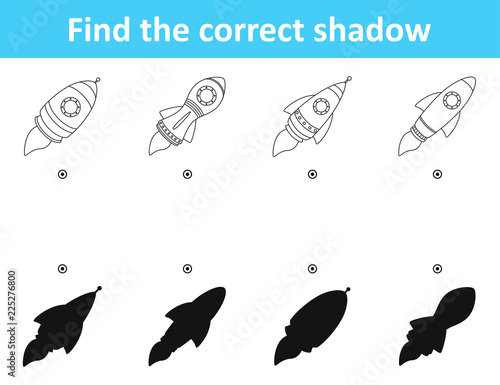 Find the correct shadow rocket among differences
