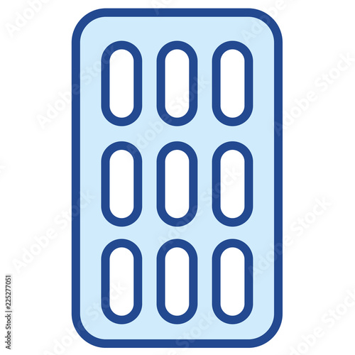 Tabletten in Verpackung Vector Icon Illustration