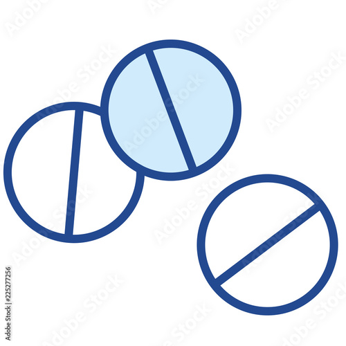 Pillen / Tabletten, Medikament Vector Icon Illustration