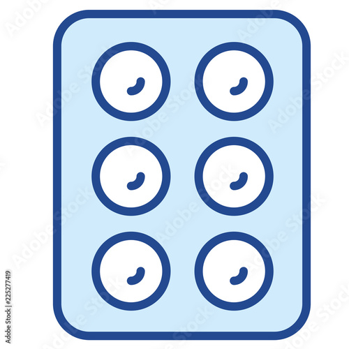 Tabletten in Verpackung Vector Icon Illustration