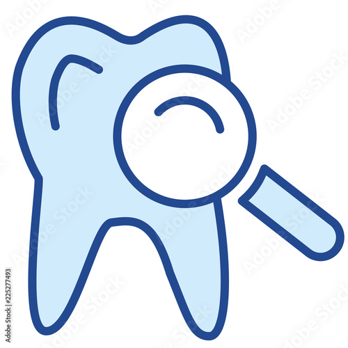 Zahnuntersuchung, Zahnarzt Vector Icon Illustration
