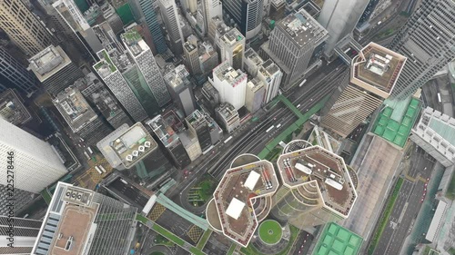 Aerial view of Hong Kong Cityscape photo