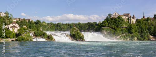 Rhine Falls  Neuhausen  Switzerland. Rhine Falls is the largest plain waterfalls in Europe