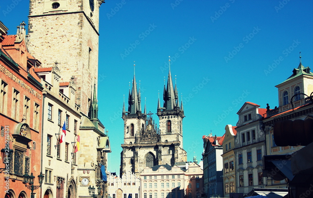 Prague Tyn Cathedral & Clock Tower, Czech Republic
