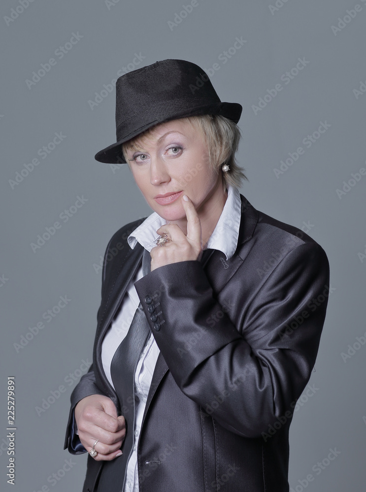 portrait of a scandalous woman in a black hat portrait of a scandalous woman in a black hat