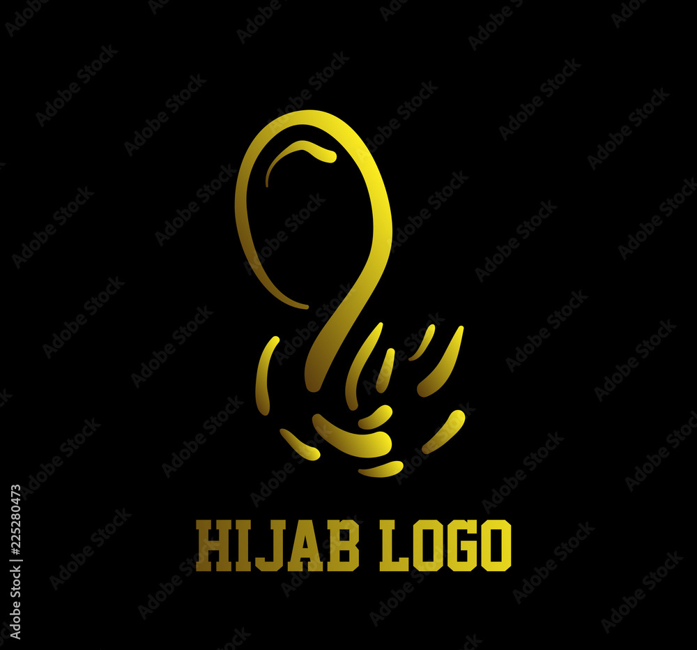 Fototapeta premium hijab muslimah logo muslimah has mean multy talent women