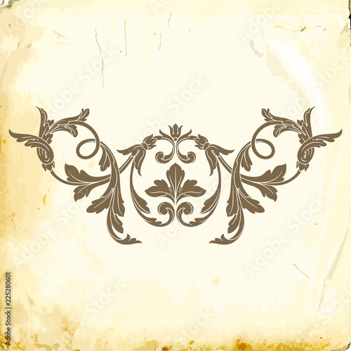 Vector baroque of vintage elements for design. 