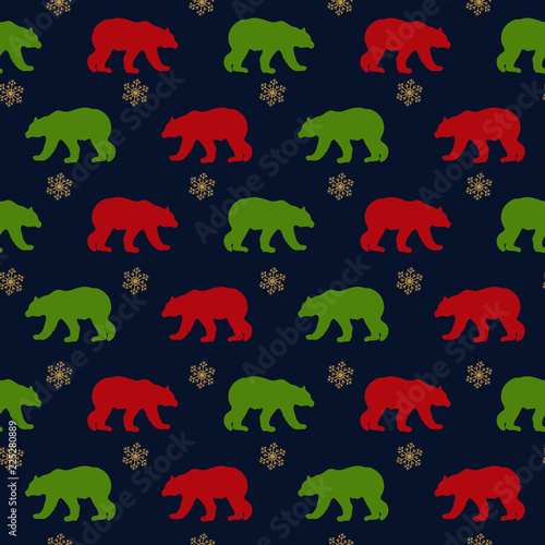 Winter seamless pattern background vector illustration