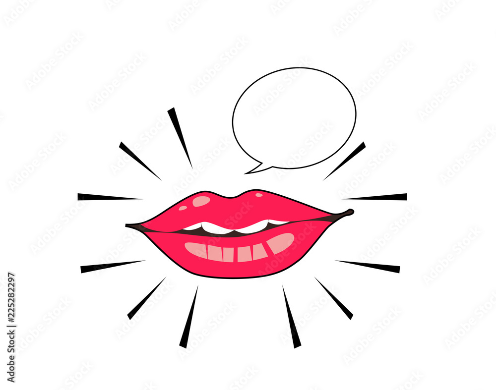 Obraz premium lips logo design