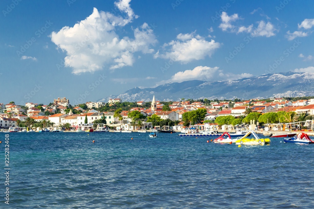 Town of Novalja landscape view, Island of Pag, Croatia