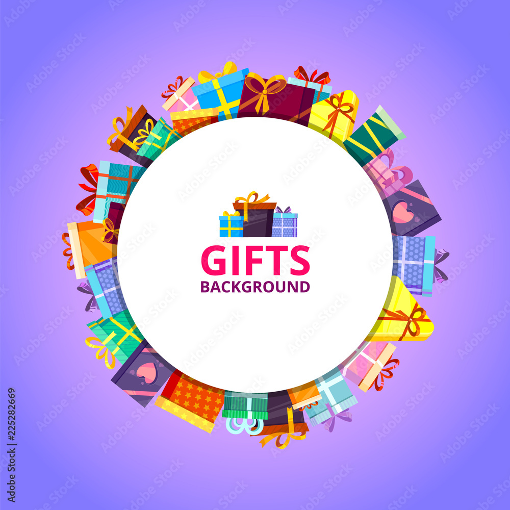 gifts boxes background. colored xmas valentine and other celebrations presents surprise birthday shopping box