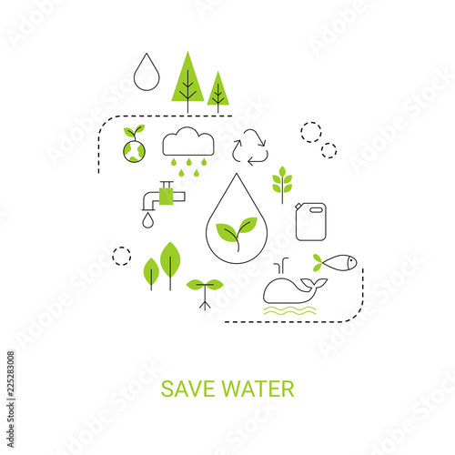 Save water concept