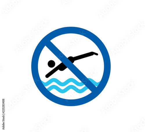 prohibited sign in swimming pool © Riksa