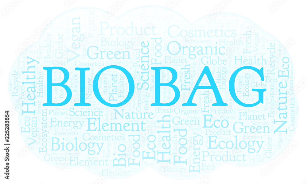 Fototapeta premium Bio Bag word cloud.