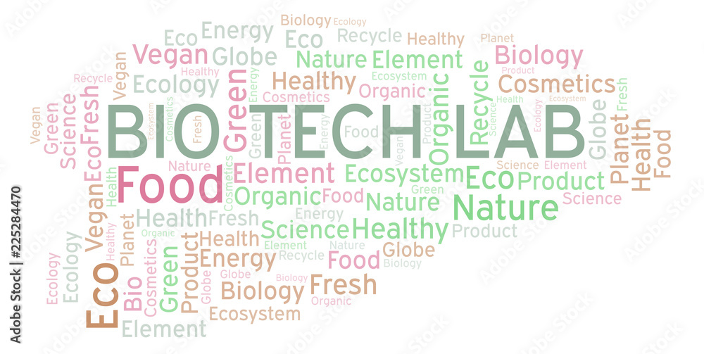 Fototapeta premium Bio Tech Lab word cloud.