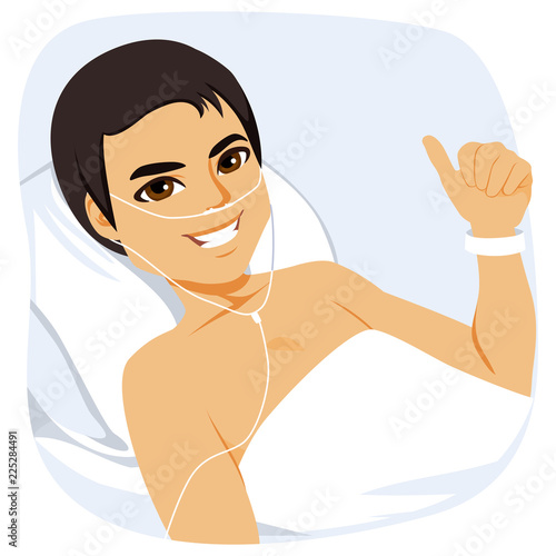 Young male patient on hospi...