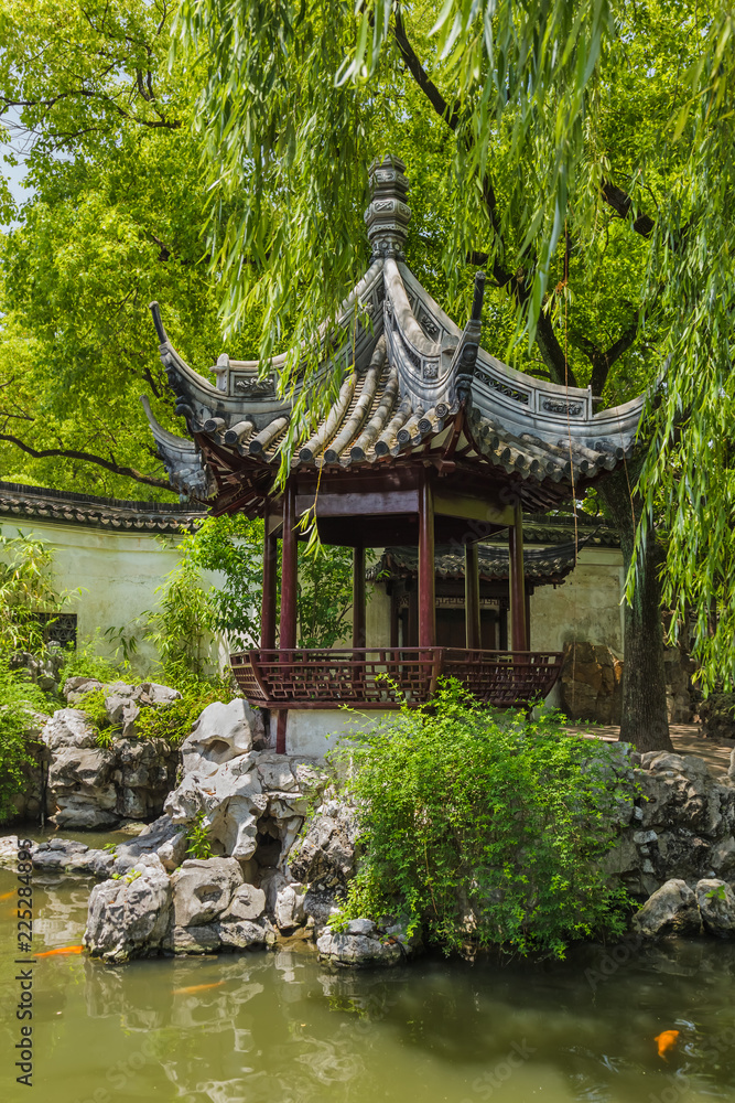 Yuyuan garden (Garden of Happiness) in center of Shanghai China Yuyuan garden (Garden of Happiness) in center of Shanghai China