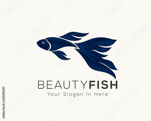 Beauty fish logo, betta fish logo