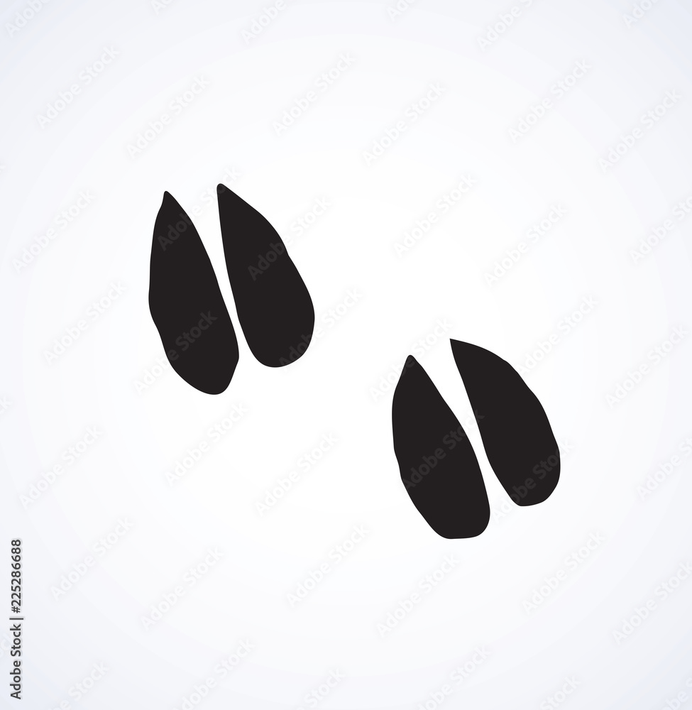 Traces of hooves. Vector drawing Traces of hooves. Vector drawing