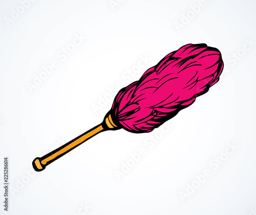 Duster brush . Vector drawing