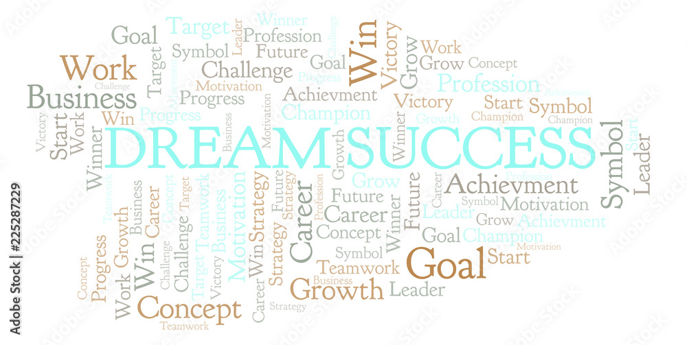Obraz premium Dream Success word cloud.
