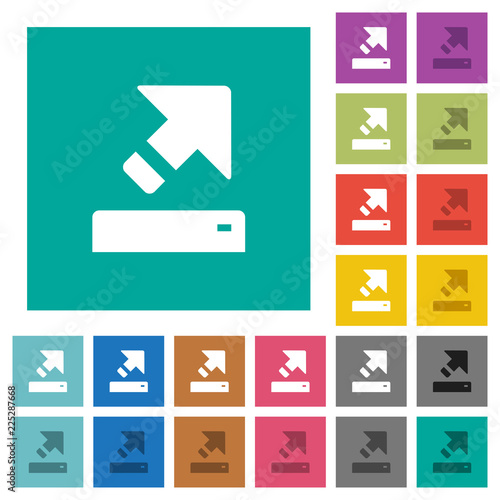 Export square flat multi colored icons
