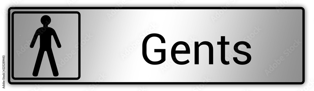 Panneau en anglais: Toilettes pour hommes et femmes, wc mixtes et unisexe - panneau pour salle de bain, toilettes et autres commodités texture en métal Panneau en anglais: Toilettes pour hommes et femmes, wc mixtes et unisexe - panneau pour salle de bain, toilettes et autres commodités texture en métal