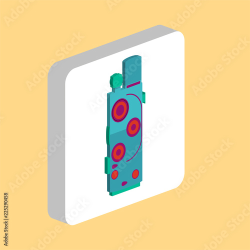 Retro Cinema Camera Simple vector icon. Illustration symbol design template for web mobile UI element. Perfect color isometric pictogram on 3d white square Cinema Camera icons fo your business project