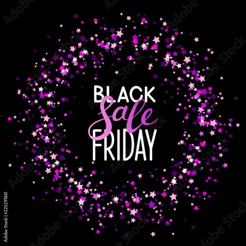 Black friday background with shiny decoration