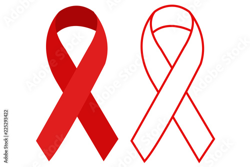 Lazo rojo del VIH. photo