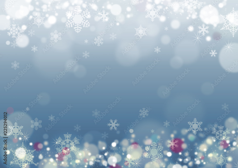 クリスマス 雪の結晶 冬の背景 白銀 イラスト Stock Illustration Adobe Stock
