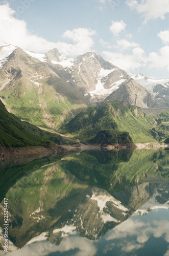 Austrian Alpes in the summer. Green mountains