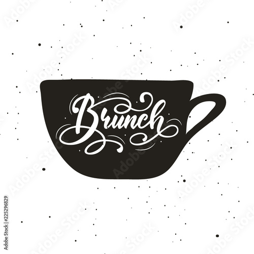 Lettering Brunch. Vector illustration.
